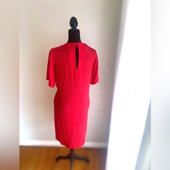 Anthropologie & OTHER STORIES Red mini Swing Babydoll dress size  4 - Picture 6 of 16